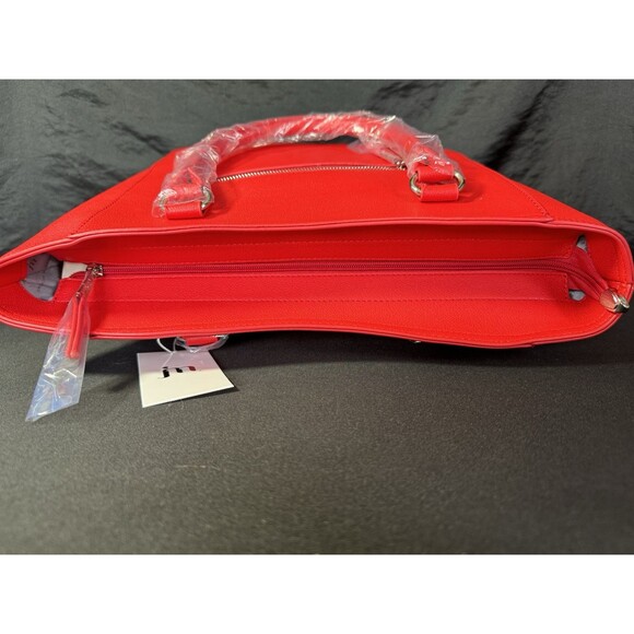NWT Jessica Moore JM Red Tote Bag w/ Dustbag STYLE JN-220-RD 12"x15"x5" - Picture 7 of 8